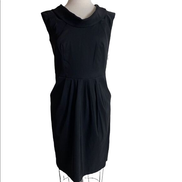 - ABstudio 8 black sheath dress midi sleeveless New with tags - Picture 1 of 9